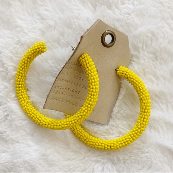 ANTHROPOLOGIE | Amerie Beaded Hoop Earrings - Picture 2 of 4